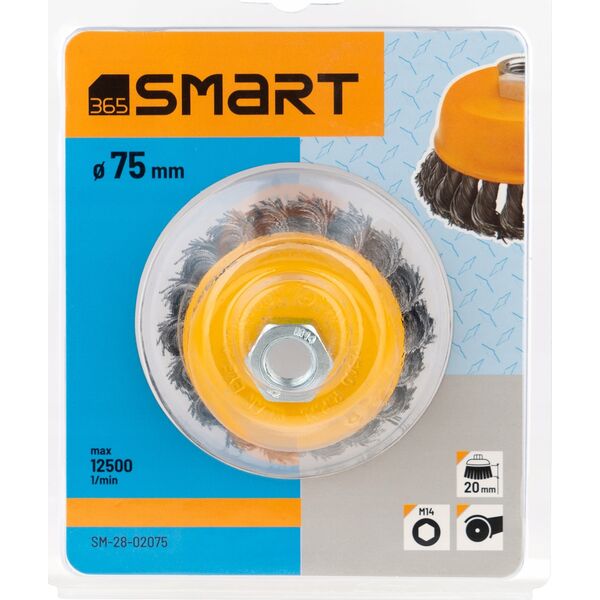 Smart szczotka druciana garnkowa 75mm, pleciona smart