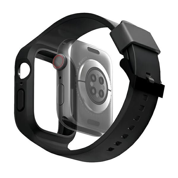 Belt + case UNIQ Monos 2in1 Apple Watch 4/5/6/7/8/9/SE 44/45mm black/midnight black