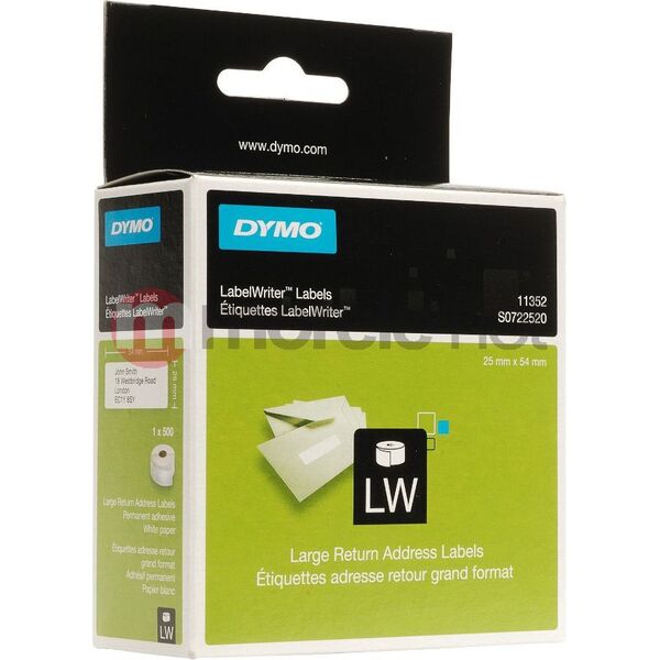 Dymo Etykiety LabelWrier (adres zwr.25x54mm-500szt) (ETK275)