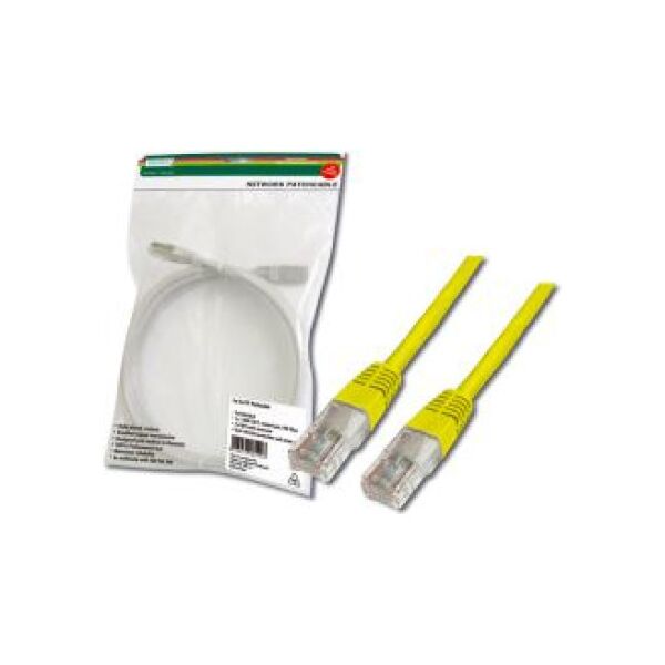 Digitus Kabel krosowy UTP, CAT.5E, żółty, 1m (DK-1511-010/Y / A-DK-1511-010/Y)