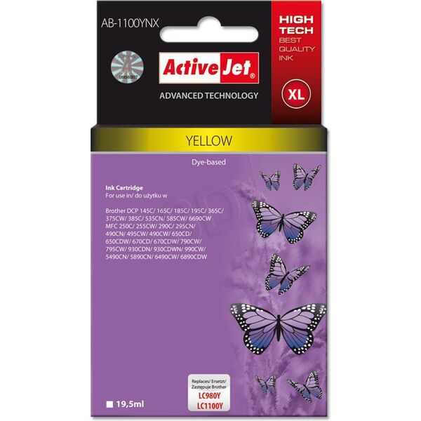 Tusz Activejet tusz AB-1100YNX / LC-1100Y (yellow)