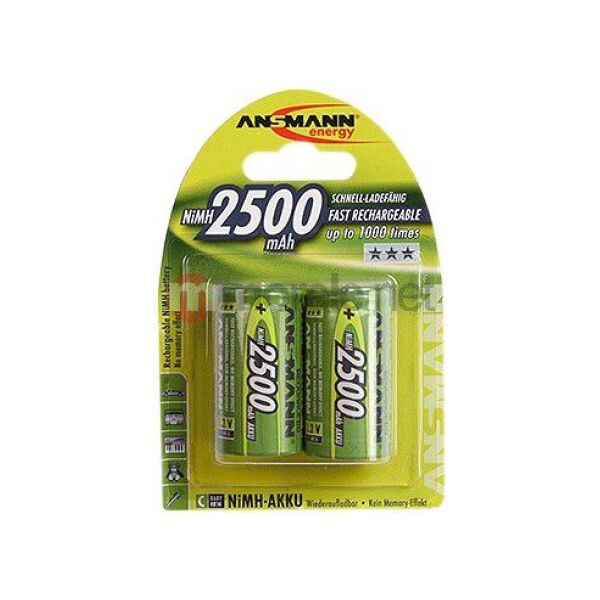 Ansmann Akumulator MaxE C / R14 2500mAh 2 szt.