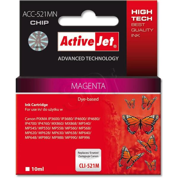 Tusz Activejet tusz ACC-521MN / CLI-521M (magenta)