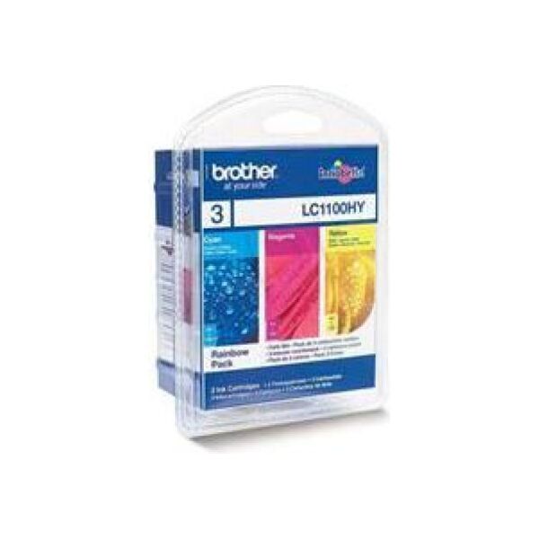 Tusz Brother zestaw tuszy oryginalnych LC-1100HYRBWBP Rainbow Pack