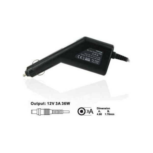 Zasilacz do laptopa Whitenergy 36 W, 1.7 mm, 3 A,  (6742)