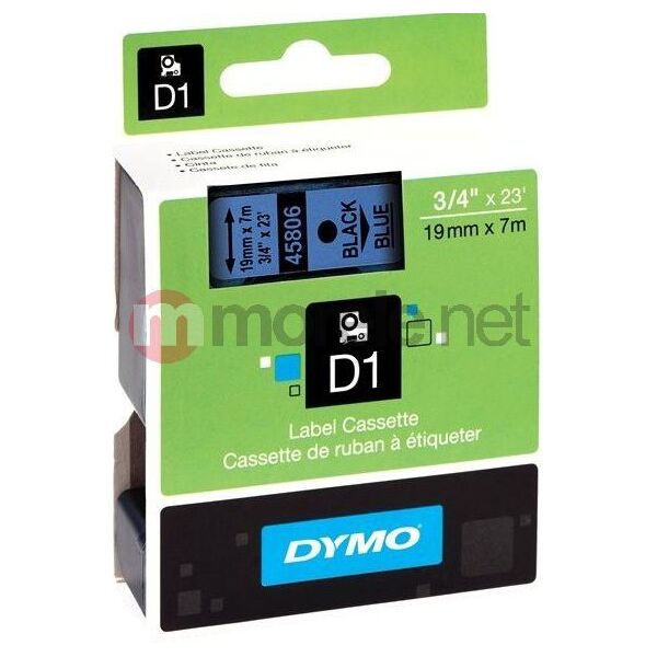 Dymo taśma D1 niebieska 45806 (S0720860) nadruk czarny