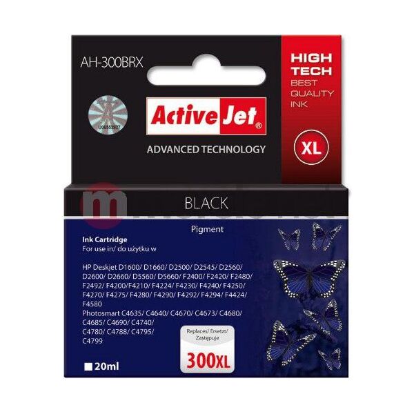 Tusz Activejet tusz AH-300BRX / CC641EE nr 300XL (black)