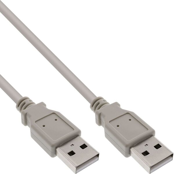 Kabel USB InLine USB-A - USB-A 0.5 m Szary (34305H)