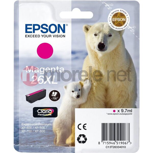 Tusz Epson tusz C13T26334010 nr 26 (magenta)