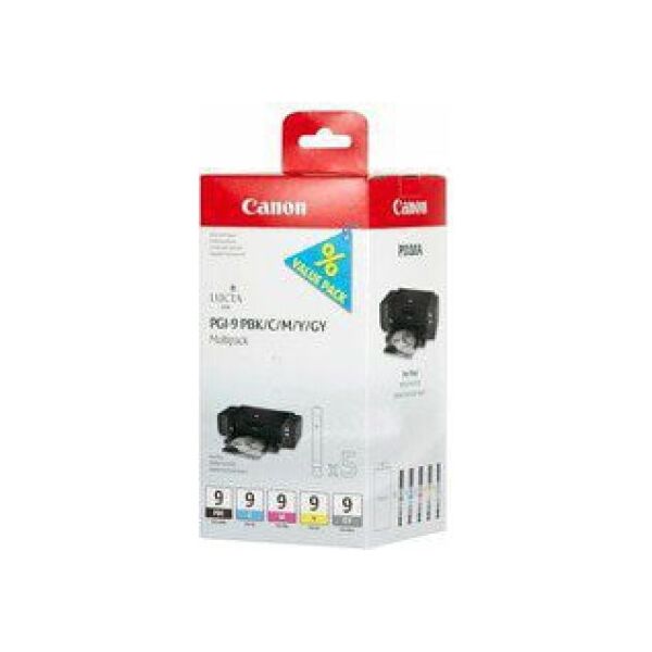 Tusz Canon PGI9, PBK/C/M/Y/GY (1034B013)