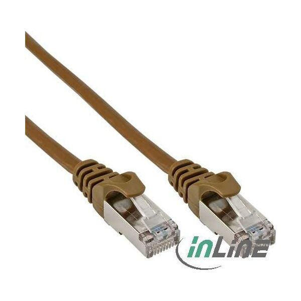 InLine Patchcord, Cat.5e, SF/UTP, 2m, brązowy (72502K)