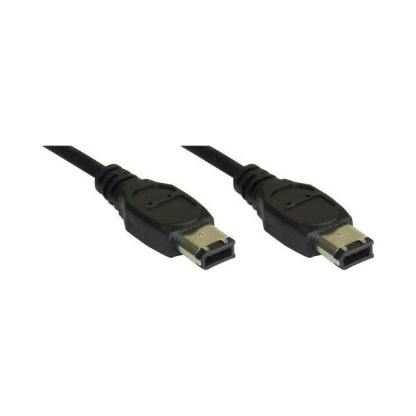 InLine Firewire 6-pin - Firewire 6-pin, 1m, Czarny (34001)
