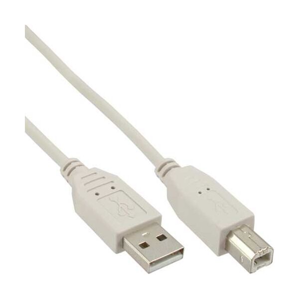 Kabel USB InLine USB-A - USB-B 5 m Biały (34555H)