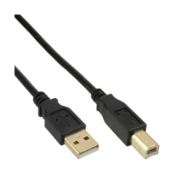 Kabel USB InLine USB-A - USB-B 5 m Czarny (34555S)