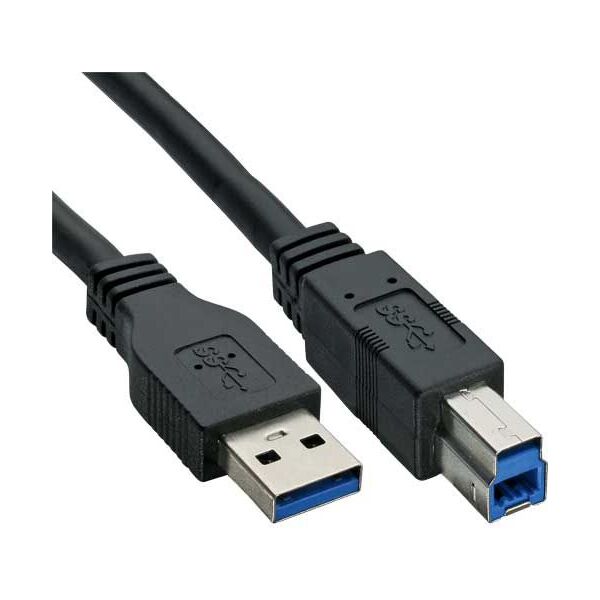 Kabel USB InLine USB-A - USB-B 3 m Czarny (35330)