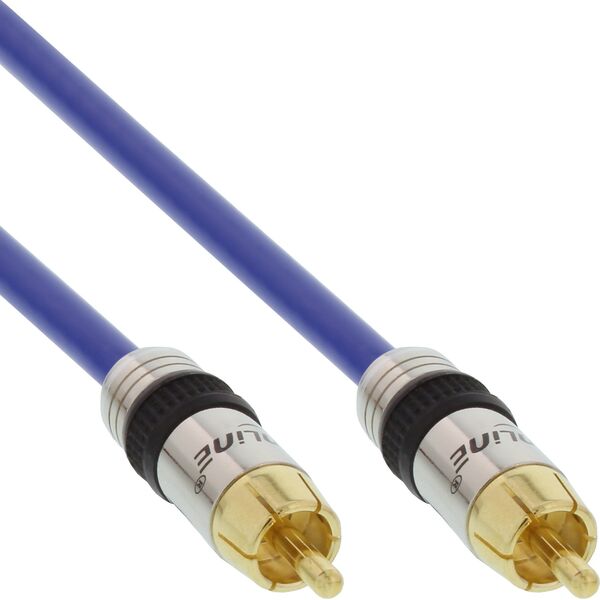 Kabel InLine RCA (Cinch) - RCA (Cinch) 5m niebieski (89405P)