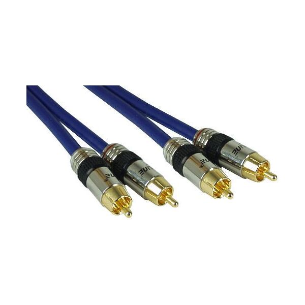 Kabel InLine RCA (Cinch) x2 - RCA (Cinch) x2 5m niebieski (89705P)