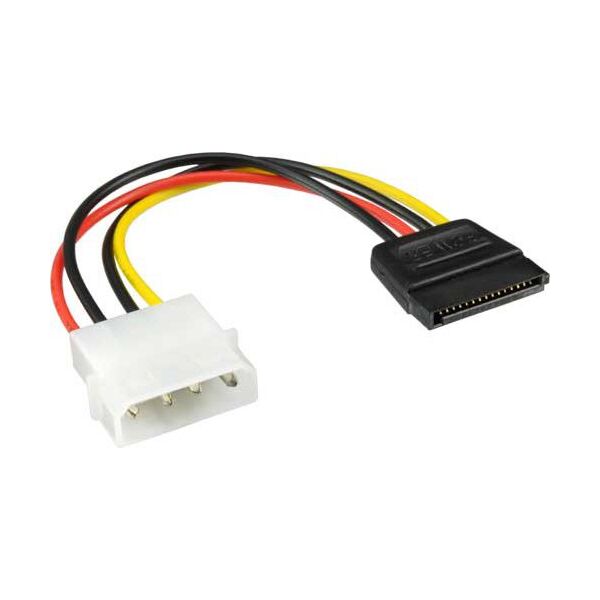 InLine Molex - SATA, 0.15m, Wielokolorowy (29670)