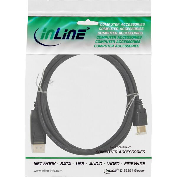 Kabel InLine DisplayPort - HDMI 5m czarny (17185)