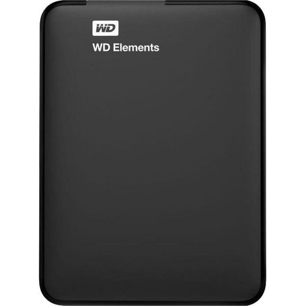 Dysk zewnętrzny HDD WD Elements Portable 1TB Czarno-biały (WDBUZG0010BBK)