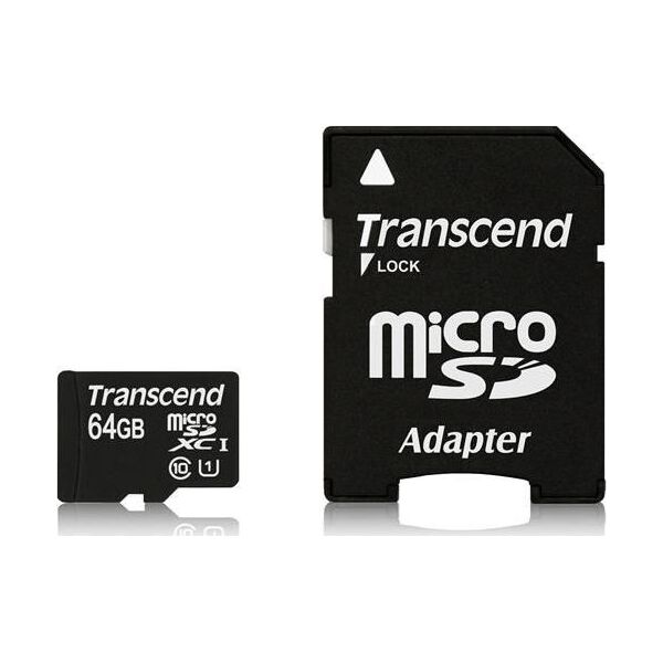 Karta Transcend Premium MicroSDXC 64 GB Class 10 UHS-I/U1  (TS64GUSDU1)