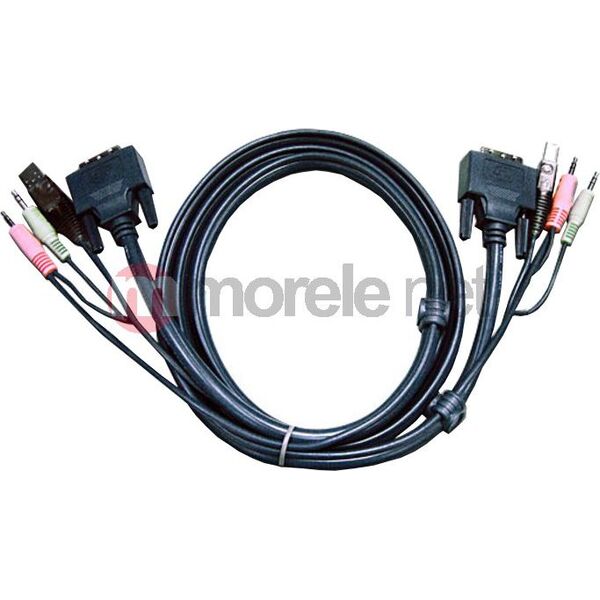 Adapter USB Aten USB - DVI Czarny  (2L7D02UD)