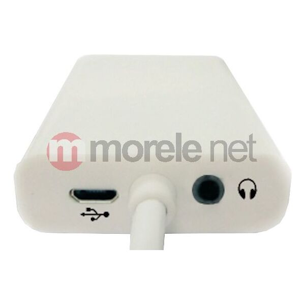 Adapter AV Sandberg HDMI - D-Sub (VGA) + Jack 3.5mm 0.15m biały (50877)