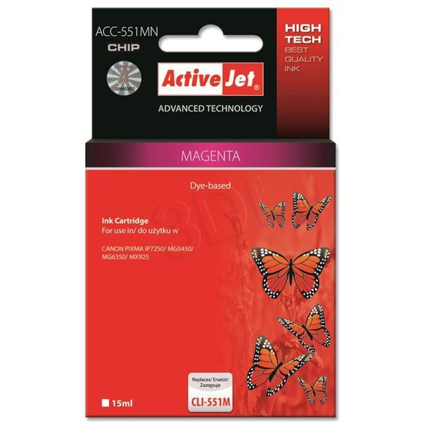 Tusz Activejet tusz ACC-551MN / CLI-551M (magenta)