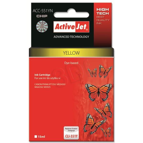 Tusz Activejet tusz ACC-551YN / CLI-551Y (yellow)
