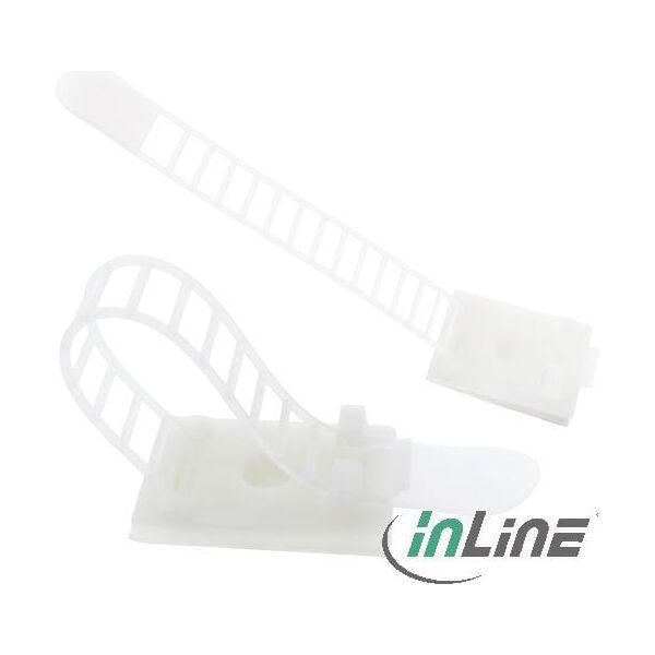 Organizer InLine Opaska zaciskowa Biały 10 sztuk  (59969E)