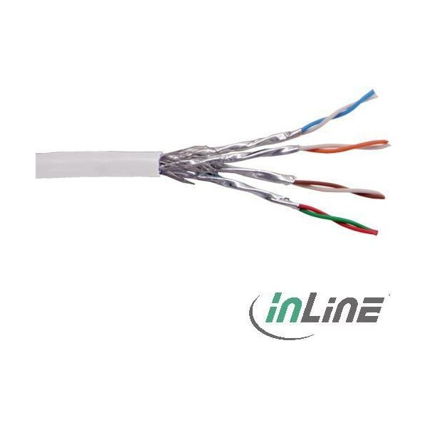 InLine Kabel sieciowy Cat.6 1000 Mbit RJ45 biały 100m (76499W)