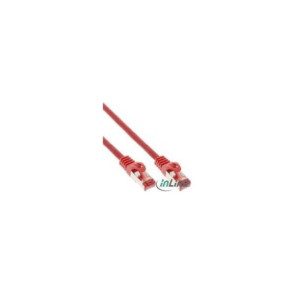 InLine Patchcord, Cat.6, S/FTP, 0.5m, czerwony (76450R)