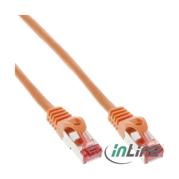 InLine Patchcord, Cat.6, S/FTP, 1m, pomarańczowy (76411O)