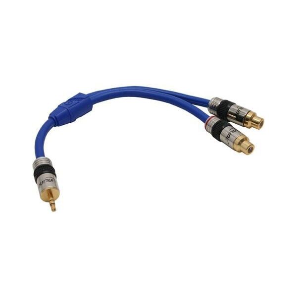 Kabel InLine Jack 3.5mm - RCA (Cinch) x2 0.2m niebieski (89941P)