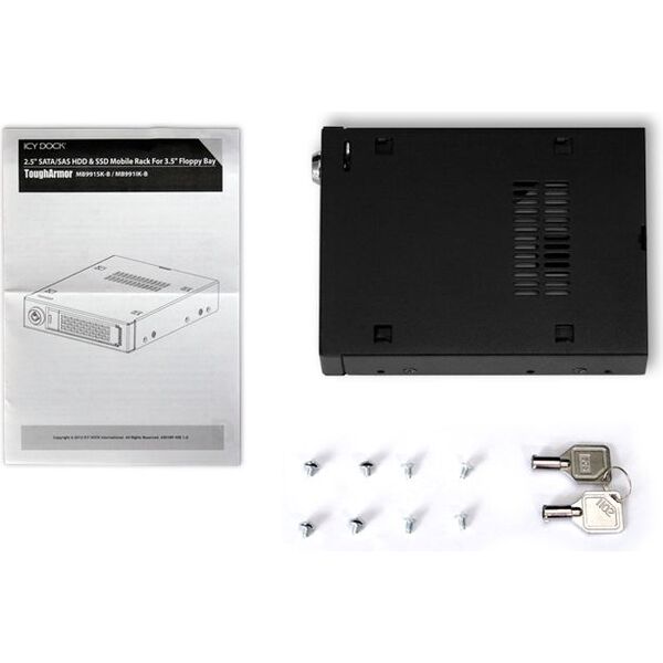 Kieszeń Icy Dock 3.5" na dysk 2.5" SATA HDD/SSD (MB991SK-B)