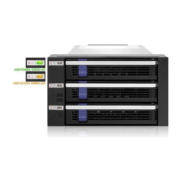 Kieszeń Icy Dock Wewnętrzna obudowa na 3 dyski 3,5" SATA, Raid Backplane (MB153SP-B)