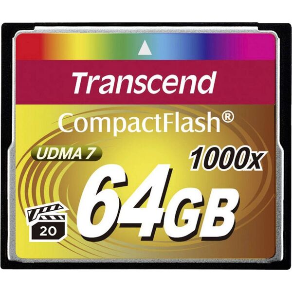 Karta Transcend 1000x Compact Flash 64 GB  (TS64GCF1000)