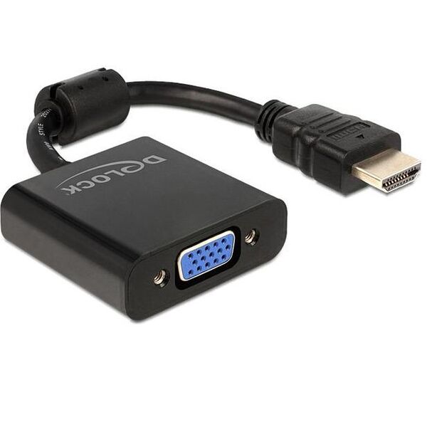 Adapter AV Delock HDMI - D-Sub (VGA) czarny (65512)