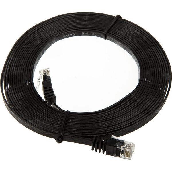 InLine kabel sieciowy U/UTP/ 1000 Mbit/ Cat.6/ RJ45/ 10m Czarny (71600S)