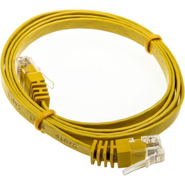 InLine 1m - kabel sieciowy U/UTP - 1000 Mbit - Cat.6 - RJ45 - żółty (71601Y)