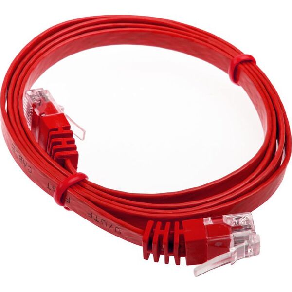 InLine 1m kabel sieciowy U/UTP - 1000 Mbit Cat.6 RJ45 czerwony (71601R)