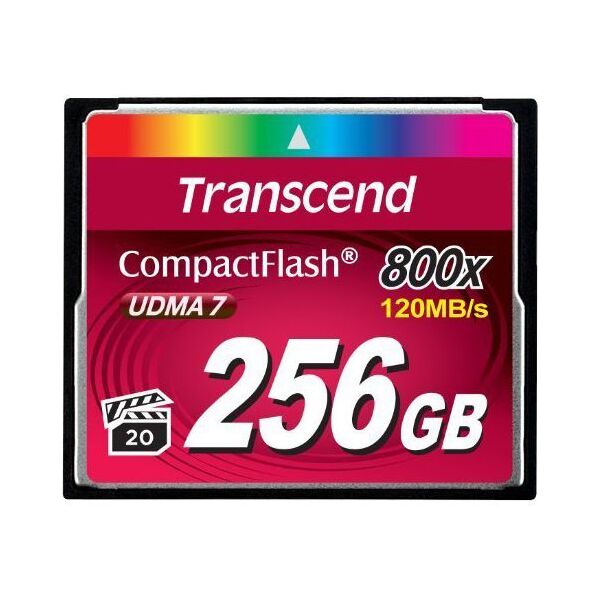 Karta Transcend 800x Compact Flash 256 GB  (TS256GCF800)