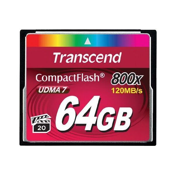 Karta Transcend 800x Compact Flash 64 GB  (TS64GCF800)