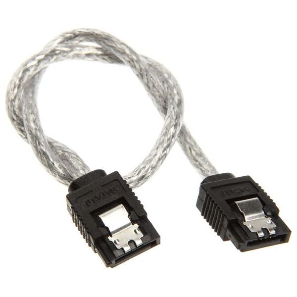 InLine SATA - SATA, 0.3m, Biały (27303R)