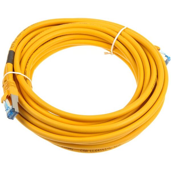 InLine Patch kabel sieciowy Cat.6A, S/FTP (PiMf), 500MHz, żółty, 7,5m (76807Y)