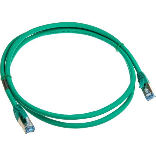 InLine Patch kabel sieciowy Cat.6A, S/FTP (PiMf), 500MHz, zielony, 1,5m (76814G)