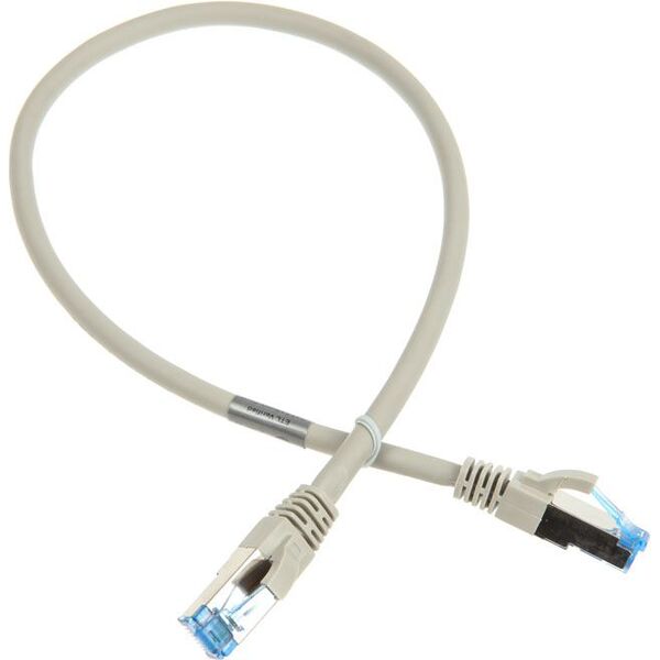 InLine Patch kabel sieciowy Cat.6A, S/FTP (PiMf), 500MHz, szary, 0,5m (76850)