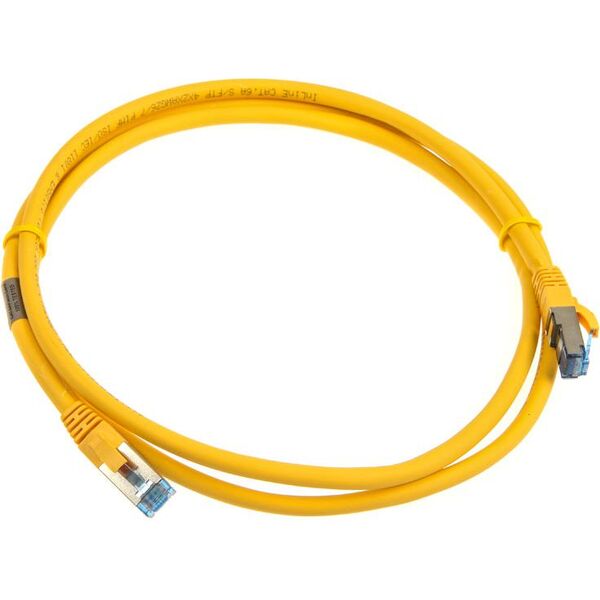 InLine Patch kabel sieciowy Cat.6A, S/FTP (PiMf), 500MHz, żółty, 1,5m (76814Y)