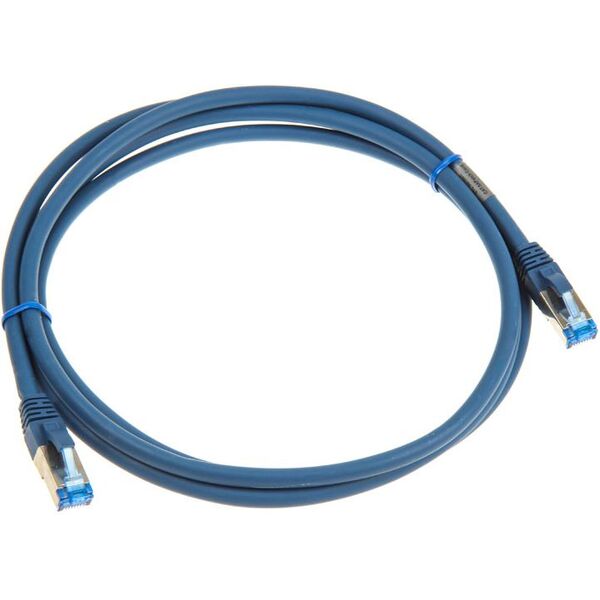 InLine Patch kabel sieciowy Cat.6A, S/FTP (PiMf), 500MHz, niebieski, 2m (76802B)