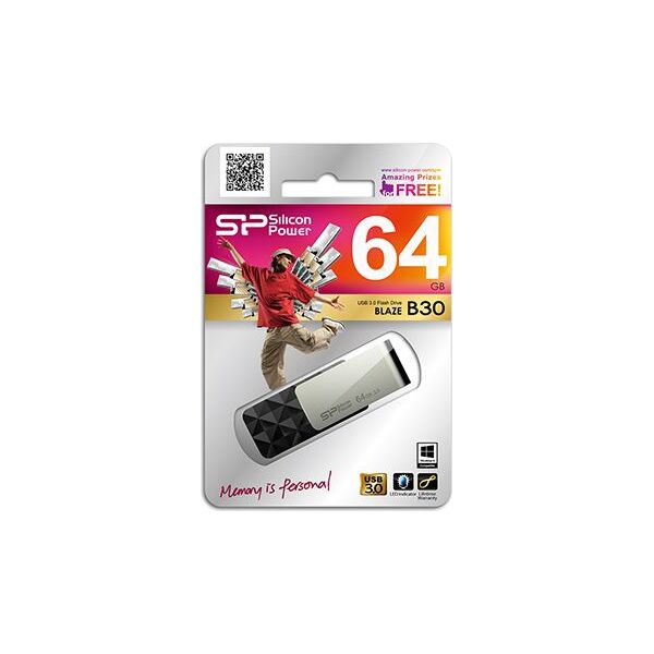 Pendrive Silicon Power Blaze B30, 128 GB  (SP128GBUF3B30V1K)